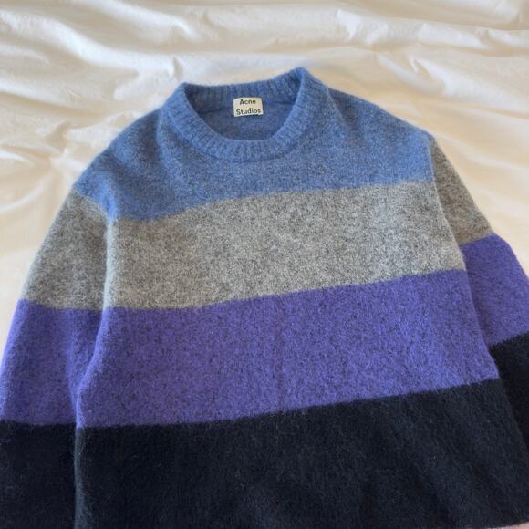 ACNE STUDIOS Albah Mohair Striped Oversized Sweater Size XS - Picture 2 of 6